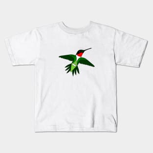 Colorful Ruby-Throated Hummingbird Kids T-Shirt